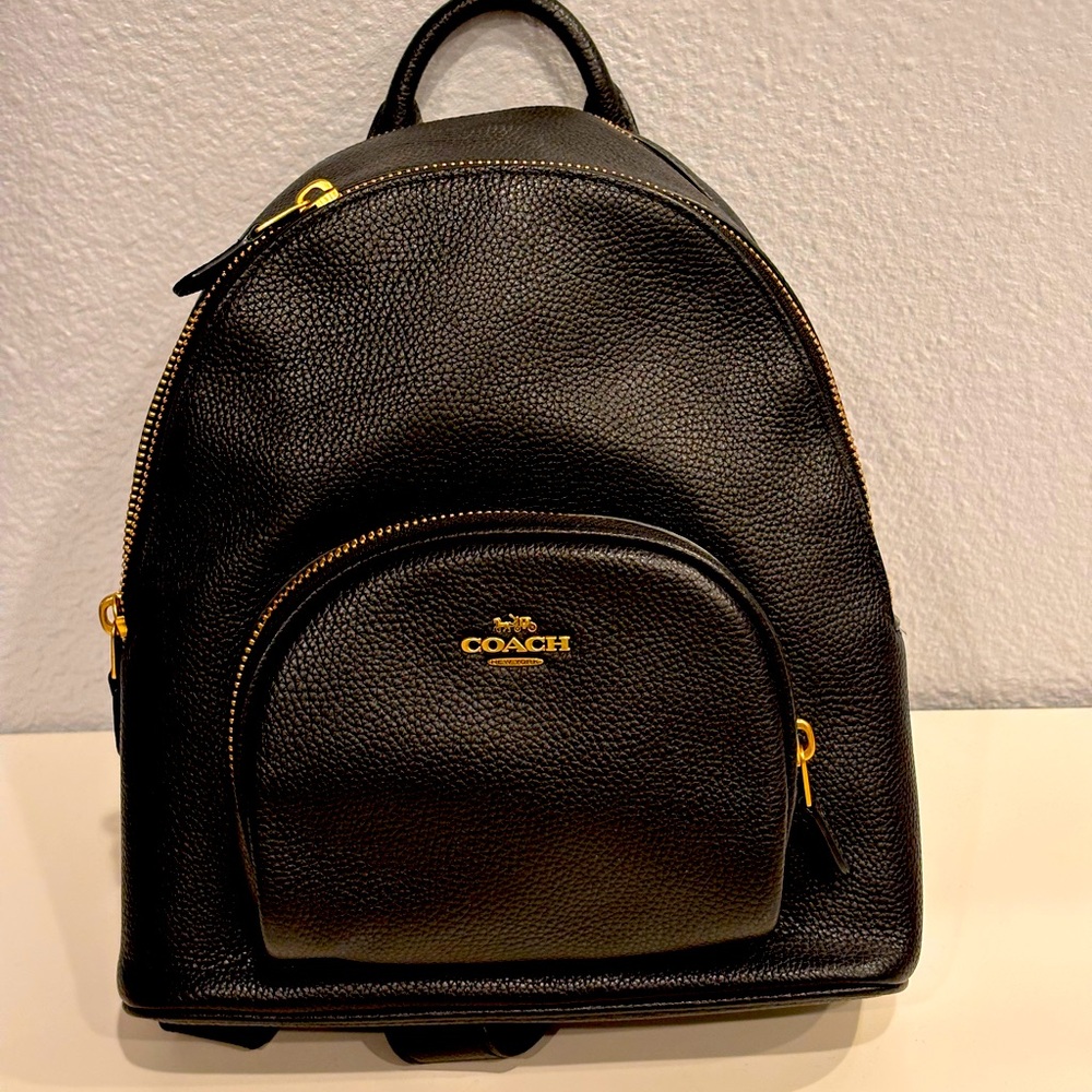 Coach mini leather backpack
